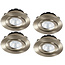 Set van 4 Inbouw Ledspot Praag RVS, 5 Watt, Dimbaar, Warm Wit licht , IP44 Set van 4 Inbouw Ledspot Praag RVS, 5 Watt, Dimbaar, Warm Wit licht , IP44