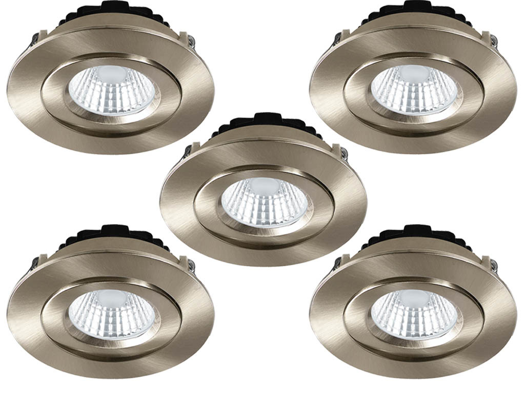 Set van 5 Inbouw Ledspot Praag, 5 Watt, IP44