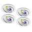 Ansell Set van 4 stuks Witte Wifi. RGB en dimtone inbouwspots, 5,5 W. Dimbaar via app of afstandsbediening
