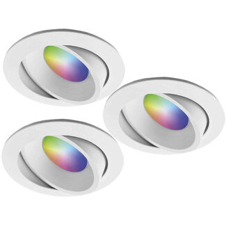 Set van 3 stuks Smart Inbouwspot - RGB & Dimtone