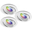 Ansell Set van 3 stuks Witte Wifi. RGB en dimtone inbouwspots, 5,5 W. Dimbaar via app of afstandsbediening