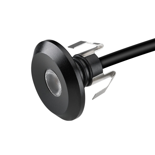 Set van 6 Microledjes Maduro, dimbaar,  1,2 Watt, Zwarte uitvoering, inclusief trafo/driver IP44