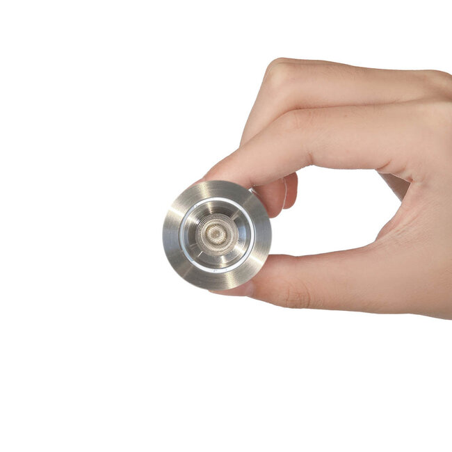 Dimbare mini inbouwLEDspot, warm wit, 1x3W Kantelbaar IP44