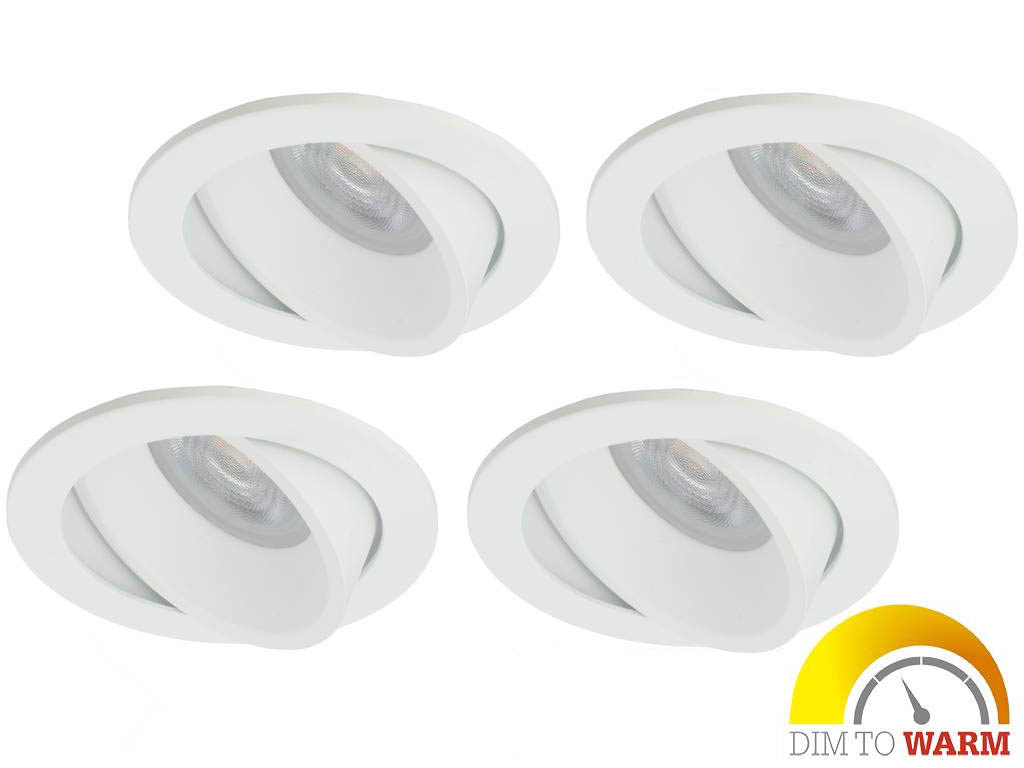 gevoeligheid Openlijk blik 4x Witte LED inbouwspot met Philips 4,9W LED | Dimbaar & Kantelbaar -  123ledspots BV