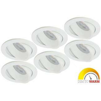 Set van 6 LED inbouwspot 4,9W