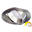 Philips 4 Stuks RVS Kleur, LED inbouwspots met een Philips 4,9W GU10 Spot, dimbaar (dim to warm), kantelbaar, warmwit licht.