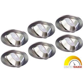 Philips Set van 6 Led inbouwspot 2,8 Watt  dimbaar, Dim To Warm