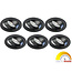 Philips 6 stuks Zwarte, LED inbouwspots met Philips 4,9W GU10 Spots, dimbaar (dim to warm), kantelbaar, warmwit licht.