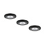 Set van 3 Inbouw Micro Ledspotjes Bern 1,2 watt IP65 Dimbaar zwart