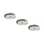 Set van 3 Inbouw Micro Ledspotjes Bern 1,2 watt IP65 Dimbaar rvs kleur