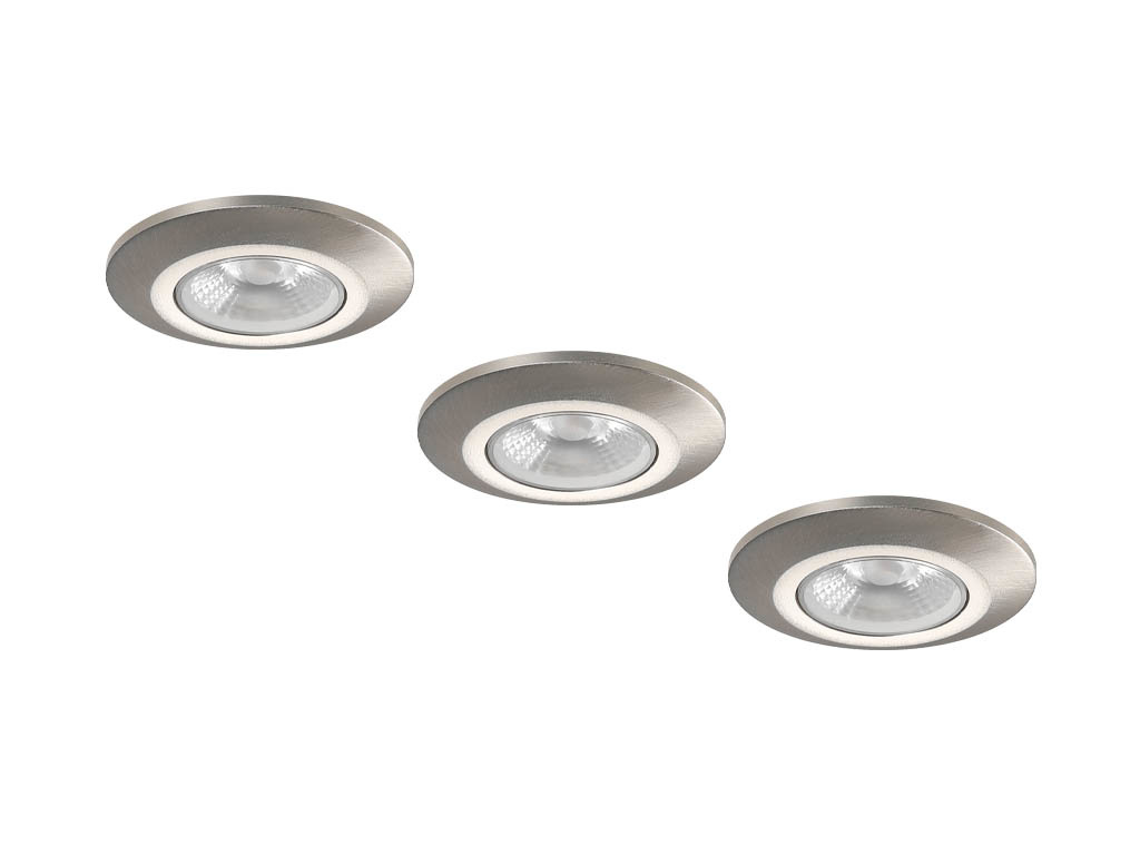 Set van 3 Micro InbouwLEDspot Bern, 1,2 Watt, IP65