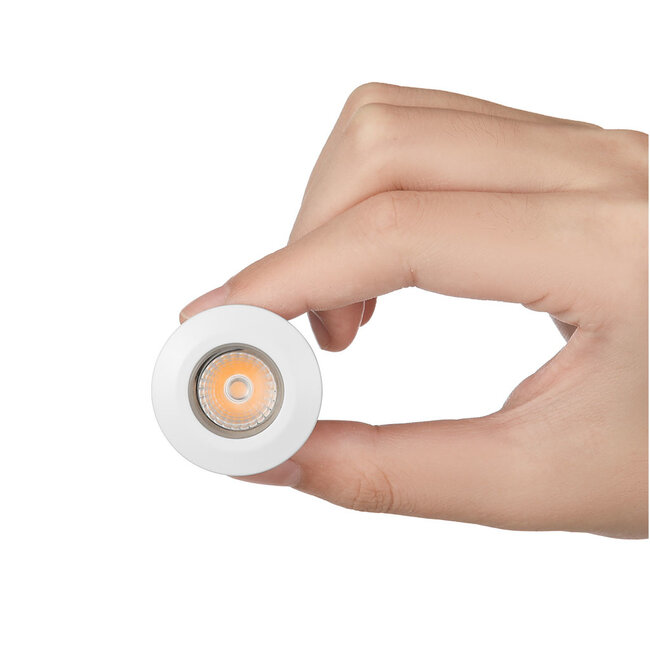 Set van 3 Inbouw Micro Ledspotjes Bern 1,2 watt IP65 Dimbaar witte  kleur