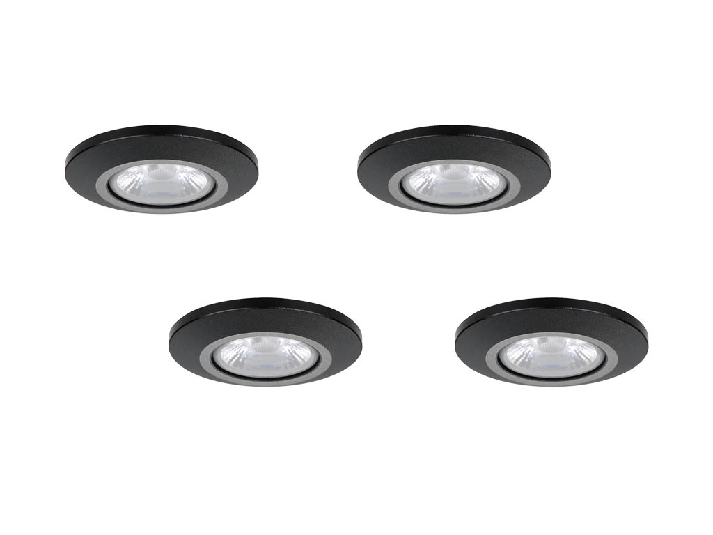 Set van 4 Micro InbouwLEDspot Bern, 1,2 Watt, IP65