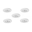 Set van 5 Inbouw Micro Ledspotjes Bern 1,2 watt IP65 Dimbaar witte  kleur