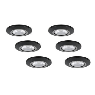 Set van 6 Micro InbouwLEDspot Bern,  1,2 Watt, IP65
