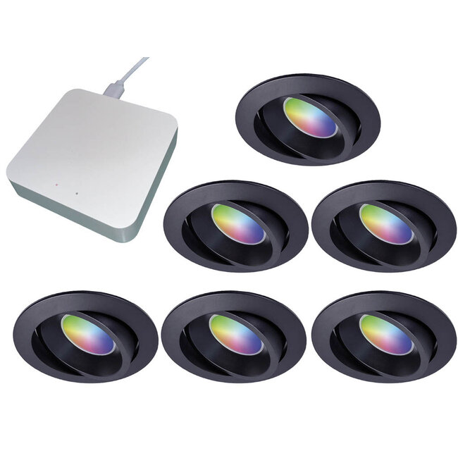 Starterset Smartverlichting :  Kleuren inbouw spots met Bridge