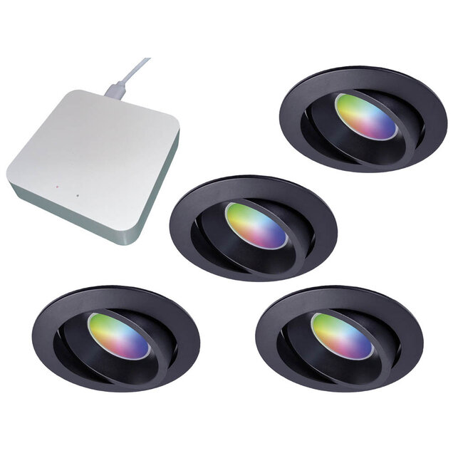 Starterset Smartverlichting :  Kleuren inbouw spots met Bridge