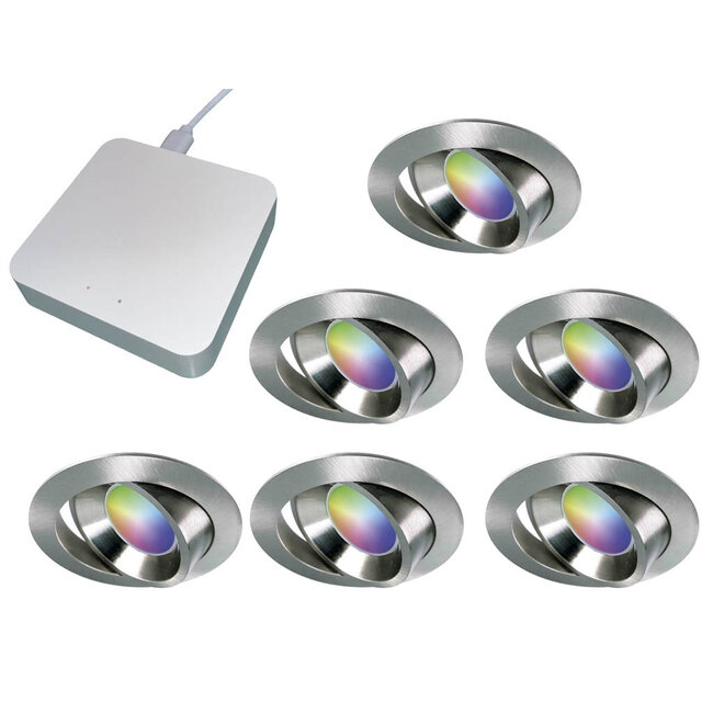 Starterset Smartverlichting :  Kleuren inbouw spots met Bridge