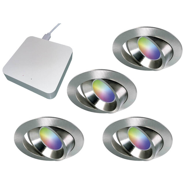 Starterset Smartverlichting :  Kleuren inbouw spots met Bridge