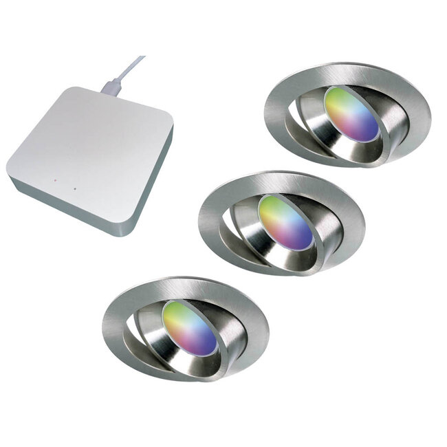 Starterset Smartverlichting :  Kleuren inbouw spots met Bridge