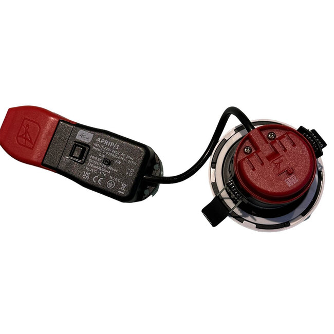 Set van 6 stuks Badkamer LEDspot Venetië, IP65 Dimbaar, zwarte uitvoering, Warm wit licht