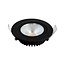 Zwarte Inbouw Ledspot Oslo, 6 Watt, Dimbaar Warm Wit IP44