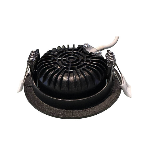 Ansell Zwarte Inbouw Ledspot Oslo, 6 Watt, Dim to Warm IP44