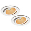 Set van 2 Witte Inbouw Ledspot Oslo, 6 Watt, Dim to Warm Wit IP44