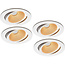 Set van 4 Witte Inbouw Ledspot Oslo, 6 Watt, Dim to Warm Wit IP44
