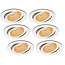 Set van 6 Witte Inbouw Ledspot Oslo, 6 Watt, Dim to Warm Wit IP44