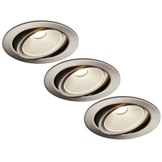 Set van 3 Inbouw Ledspot Oslo, 6 Watt, IP44