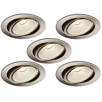 Set van 5 Inbouw Ledspot Oslo, 6 Watt, IP44