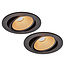 Set van 2 Zwarte Inbouw Ledspot Oslo, 6 Watt, Dim to Warm Wit IP44