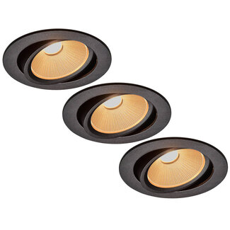 Set van 3 Inbouw Ledspot Oslo, 6 Watt, Dim to Warm Wit, IP44