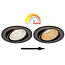 Set van 4 Zwarte Inbouw Ledspot Oslo, 6 Watt, Dim to Warm Wit IP44