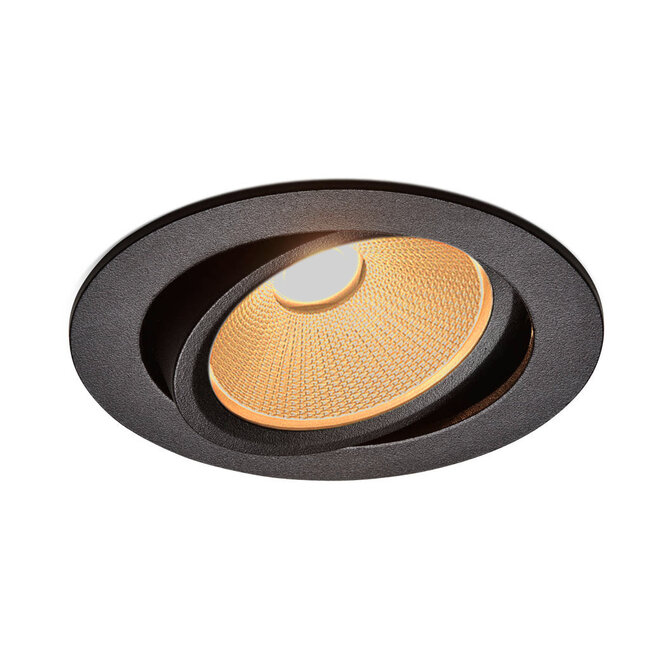Set van 5 Zwarte Inbouw Ledspot Oslo, 6 Watt, Dim to Warm Wit IP44