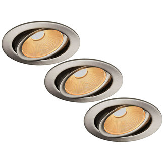 Set van 3 Inbouw Ledspot Oslo, 6 Watt, Dim to Warm Wit, IP44