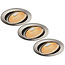 Set van 3 Rvs Inbouw Ledspot Oslo, 6 Watt, Dim to Warm Wit IP44