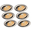 Set van 6 Rvs Inbouw Ledspot Oslo, 6 Watt, Dim to Warm Wit IP44