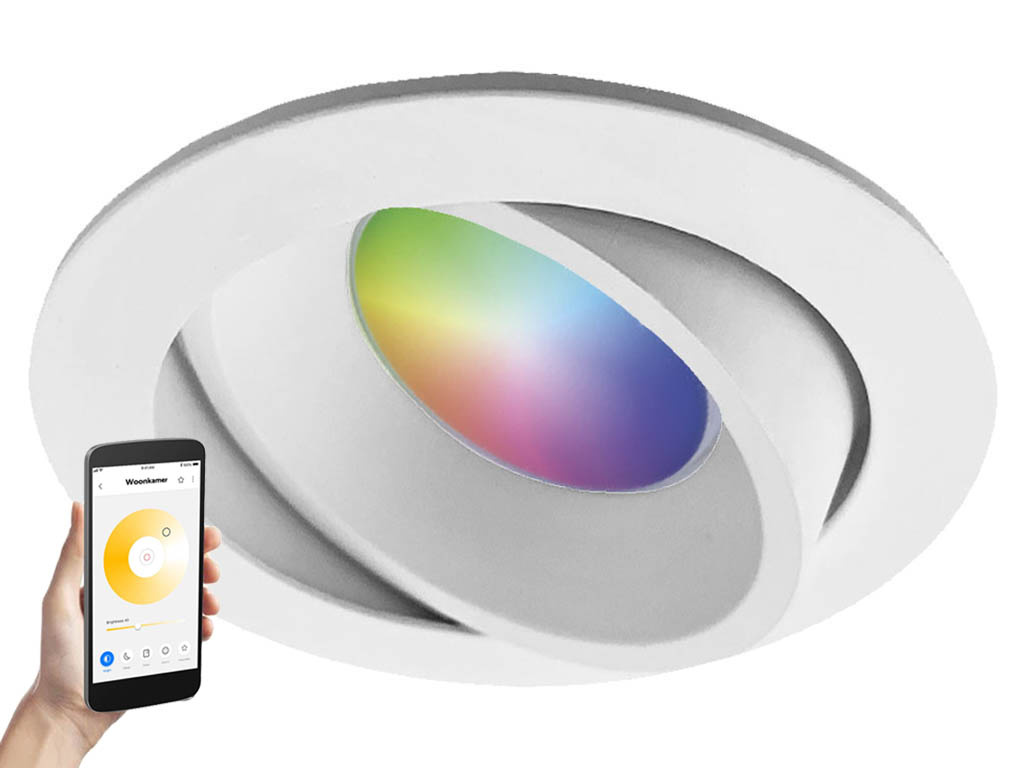 Smart Inbouwspot Wit - RGB & Dimtone