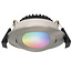 Smart Inbouw Ledspot Bali RVS, RGB en warm Wit.