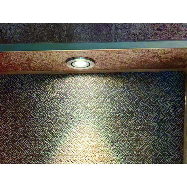 Set van 6 stuks dimbare mini inbouwLEDspot, warm wit, 1x3W Kantelbaar IP44