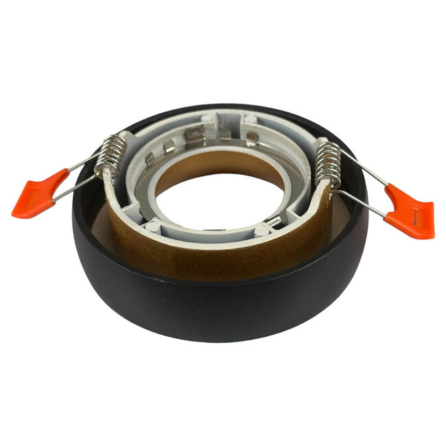 Inbouwspot armatuur - Zwart met goud kleurige uitvoering