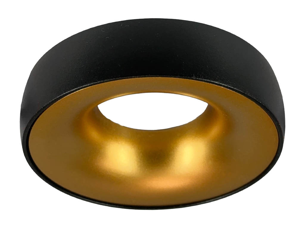 Inbouwspot armatuur - Zwart met goud kleurige uitvoering