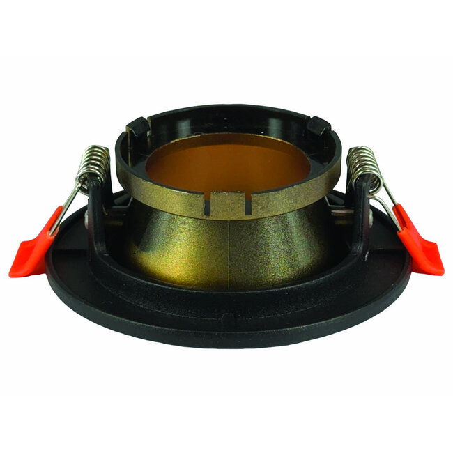 Inbouwspot armatuur - Zwart met goud kleurige uitvoering