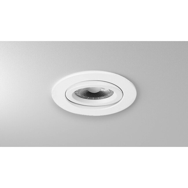 Set van 6 Inbouw Ledspot Dublin Wit, 6 Watt, Dimbaar Warm Wit IP44