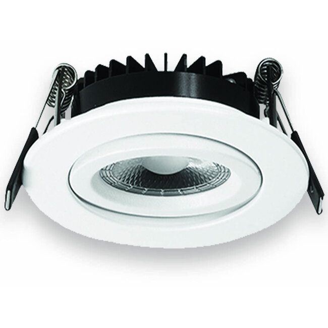 Set van 3 Inbouw Ledspot Dublin Wit, 6 Watt, Dimbaar Warm Wit IP44