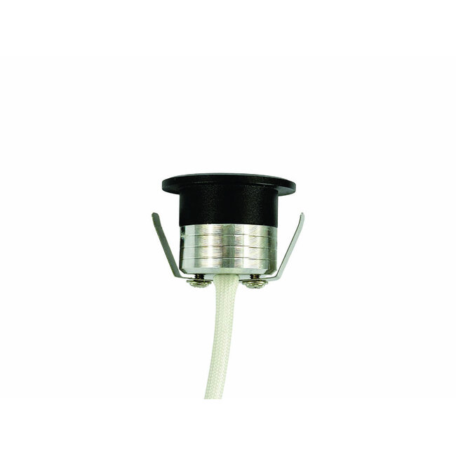 Microlux inbouwspots 2 Watt Zwart