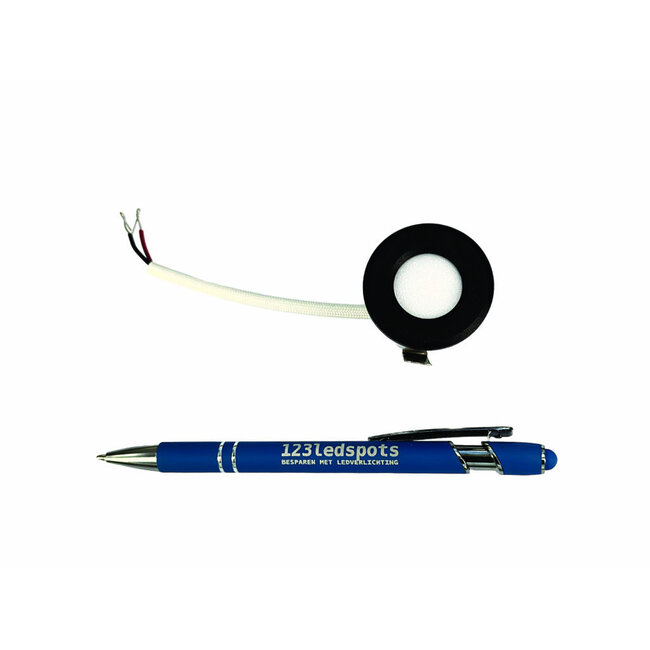 Microlux inbouwspots 2 Watt Zwart