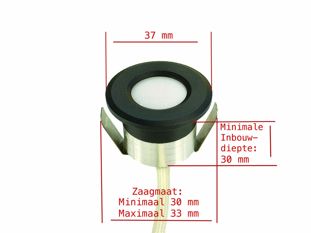 Mini Led Inbouwspots 2 Watt chroom - Set 3 stuks | Vervangt 15-20W Mini Led Inbouwspots 2 Watt chroom - Set 3 stuks | Vervangt 15-20W